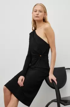 Birgitte Herskind rochie culoarea negru, mini, mulata imagine