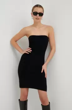 Birgitte Herskind rochie din lana culoarea negru, mini, mulata imagine