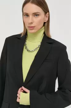 Birgitte Herskind sacou Mercy culoarea negru, un singur rand de nasturi, neted imagine