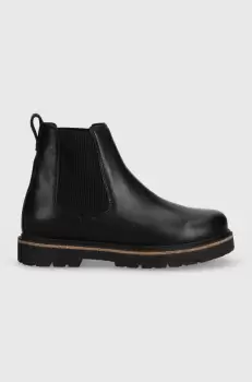 Birkenstock ghete chelsea de piele Highwood femei, culoarea negru, cu toc plat, 1025781 imagine