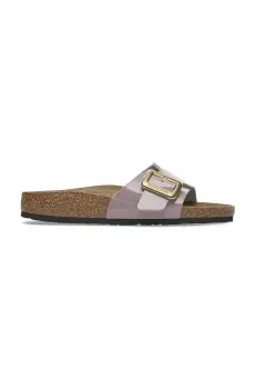Birkenstock papuci Catalina Patent Cushion Buckle femei, culoarea violet, 1029389 imagine