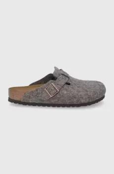 Birkenstock Papuci de casa Boston culoarea gri imagine