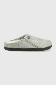 Birkenstock papuci de lana pentru copii culoarea gri imagine