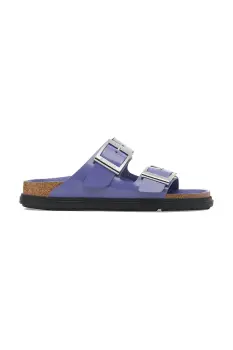 Birkenstock papuci de piele Arizona Droplet Buckle culoarea violet, 1029400 imagine