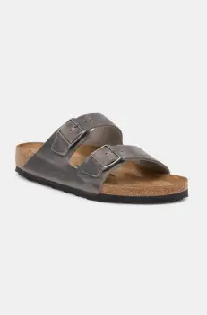 Birkenstock papuci din nubuc Arizona culoarea gri, 1027046 imagine