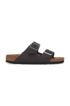 Birkenstock papuci din nubuc Arizona SFB culoarea negru, 1019011 imagine