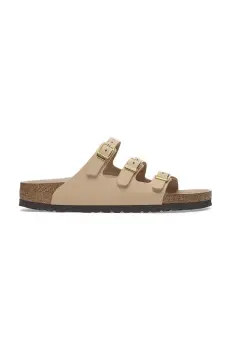 Birkenstock papuci din nubuc Florida HEX culoarea bej, 1029480 imagine