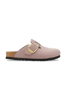 Birkenstock papuci din nubuc Madrid Big Buckle culoarea violet, 1030544 imagine