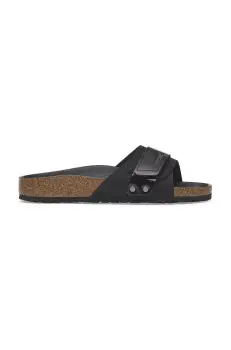 Birkenstock papuci din nubuc Oita femei, culoarea negru, 1029313 imagine