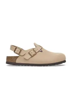 Birkenstock papuci din nubuc Tokio femei, culoarea bej, 1029496 imagine