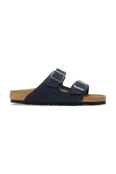 Birkenstock papuci din piele Arizona culoarea albastru marin, 1030916 imagine