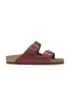 Birkenstock papuci din piele Arizona culoarea rosu, 1028353 imagine