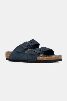 Birkenstock papuci din piele intoarsa pentru copii Arizona culoarea bleumarin, 1030854 imagine