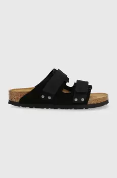 Birkenstock papuci din piele Uji femei, culoarea negru, 1024832 imagine