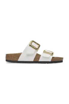Birkenstock papuci Sydney Patent Cushion Buckle femei, culoarea alb, 1029452 imagine