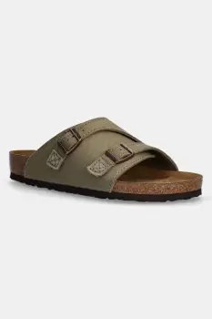 Birkenstock papuci Zurich barbati, culoarea verde, 1028755 imagine