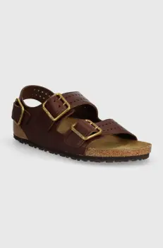 Birkenstock sandale de piele Milano Bold Gap femei, culoarea maro, 1023595 imagine