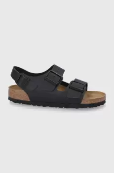 Birkenstock Sandale de piele Milano femei, culoarea negru imagine