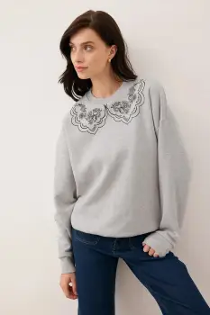 Bizuu bluza COLLIER culoarea gri, COLLIER SZARY imagine