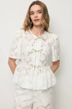 BIZUU bluza cu volane pentru femei SAVENNE imagine