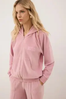 Bizuu bluza IANELLA culoarea roz, cu gluga, cu imprimeu, IANELLA ROZOWY imagine