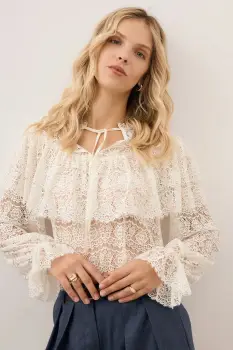 Bizuu bluza MARLY culoarea bej, uni, MARLY KREMOWY imagine