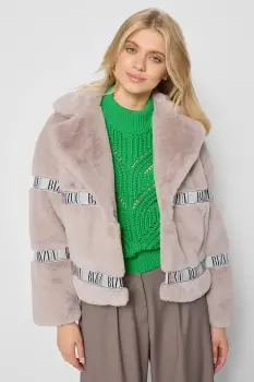 Bizuu geaca GREGORIA culoarea bej, de tranzitie, oversize, GREGORIA BEZOWY imagine