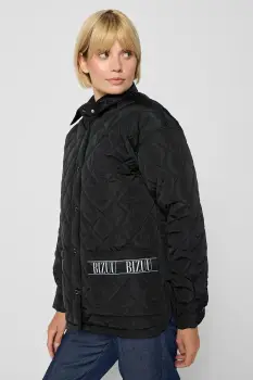 Bizuu geaca MARIN culoarea negru, de tranzitie, MARIN CZARNY imagine