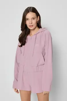 Bizuu pantaloni scurti din bumbac ETHIES culoarea roz, uni, high waist, ETHIES ROZOWY imagine