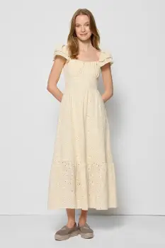 Bizuu rochie CORSICA culoarea galben, maxi, evazati, CORSICA ZOLTY imagine