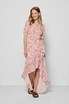 Bizuu rochie ISLAY culoarea roz, midi, evazati, ISLAY MULTIKOLOR imagine