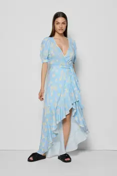 Bizuu rochie ISLAY midi, evazati, ISLAY BLEKITNY imagine