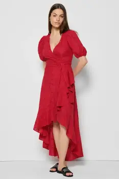 Bizuu rochie MONARDA culoarea rosu, mini, evazati, MONARDA CZERWONY imagine