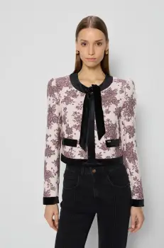 Bizuu sacou AURORA culoarea bej, un singur rand de nasturi, modelator, AURORA ROZOWY imagine