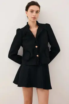 Bizuu sacou DITAS culoarea negru, un singur rand de nasturi, uni, DITAS CZARNY imagine