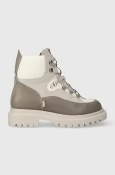 Blauer botine Kerens femei, culoarea bej, cu toc plat, F3KERENS02.LEN imagine