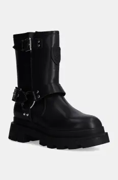 Blauer cizme de piele KIMMEL femei, culoarea negru, cu platforma, F4KIMMEL07.LEP imagine