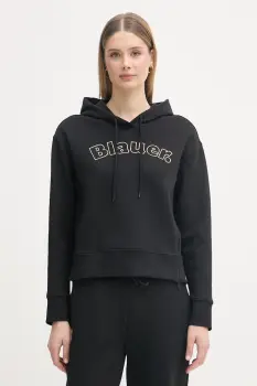 Blauer hanorac cu gluga de dama din bumbac FAYETTE imagine