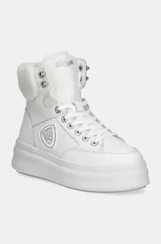 Blauer pantofi EMERY femei, culoarea alb, cu platforma, izolare usoara, F4EMERY01.LEA imagine