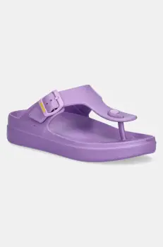 Blauer papuci NOMA femei, culoarea violet, cu toc plat, S5NOMA02 imagine