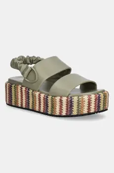 Blauer sandale OPAL culoarea verde, cu platforma, S5OPAL04 imagine