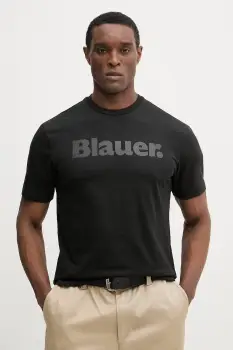 Blauer tricou din bumbac BOURN imagine