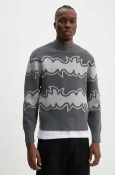 BLUEMARBLE pulover barbati, culoarea gri, calduros, SW36.KN18B24 imagine