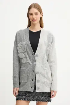 Blugirl Blumarine cardigan din amestec de lana culoarea gri, calduros, RF5156.MA870 imagine