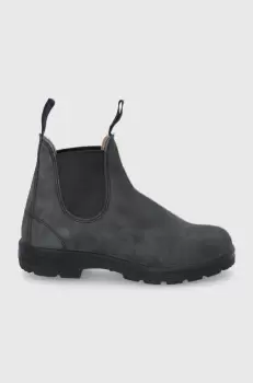 Blundstone Botine din piele intoarsa 1478 femei, culoarea gri, cu toc plat imagine