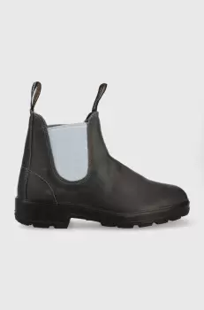 Blundstone botine din piele intoarsa 2209 femei, culoarea gri, cu toc plat, izolat imagine