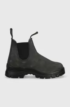 Blundstone botine din piele intoarsa 2238 femei, culoarea negru, cu platforma imagine