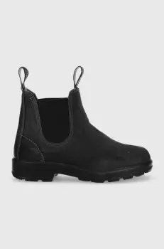 Blundstone botine din piele intoarsa femei, culoarea gri, cu toc plat imagine