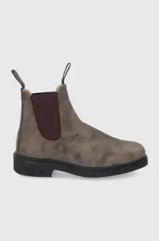 Blundstone Ghete Chelsea de piele 1306 femei, culoarea maro, cu toc plat imagine