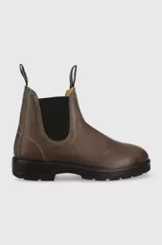 Blundstone ghete chelsea de piele 1469 femei, culoarea gri, cu toc plat imagine
